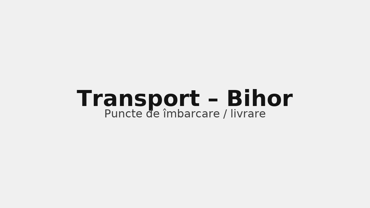 Transport în județul Bihor – rute către UK & Germania, puncte de îmbarcare