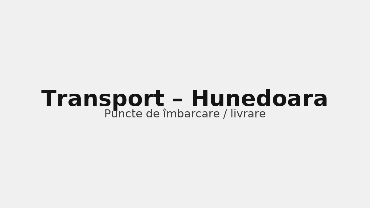 Transport în județul Hunedoara – rute către UK & Germania, puncte de îmbarcare